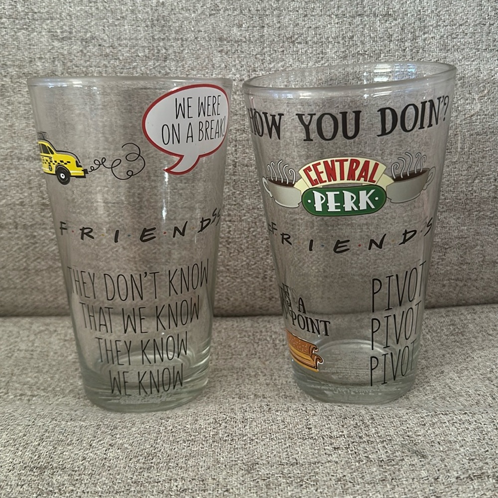 NBC Friends set of 2 pint glasses
